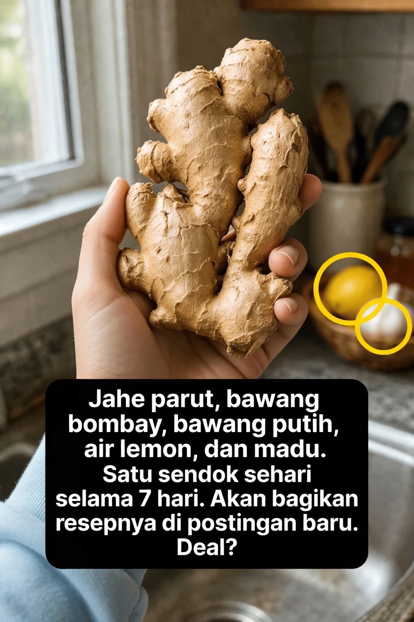 Sudahkah Anda Mencoba Campuran Sederhana Jahe, Bawang Bombay, Bawang Putih, Lemon, dan Madu Ini untuk Kesehatan Sehari-hari?