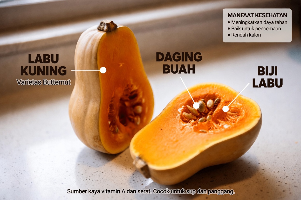 Labu Butternut: Makanan Alami Tradisional untuk Mendukung Kadar Gula Darah yang Sehat, Keseimbangan Kolesterol, Anemia, dan Kesehatan Jantung