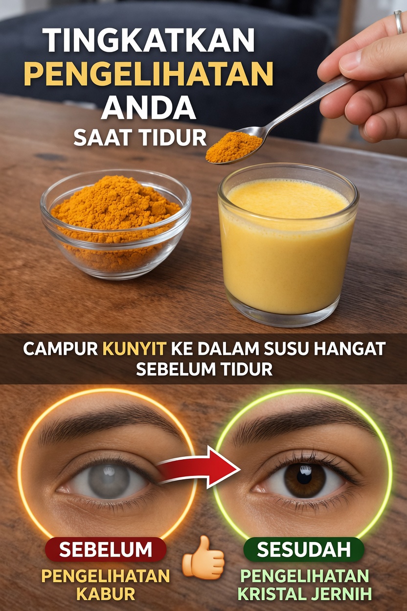 Bagaimana Kebiasaan Sederhana Mengonsumsi Kunyit dalam Susu Hangat Sebelum Tidur Dapat Mendukung Kesehatan Mata Anda Secara Alami