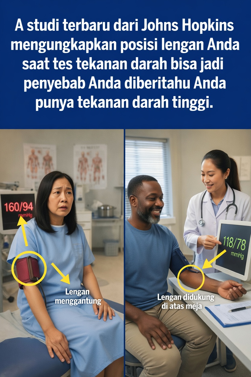 Studi baru Johns Hopkins mengungkap bagaimana posisi lengan Anda saat pemeriksaan tekanan darah dapat memengaruhi angka yang Anda lihat