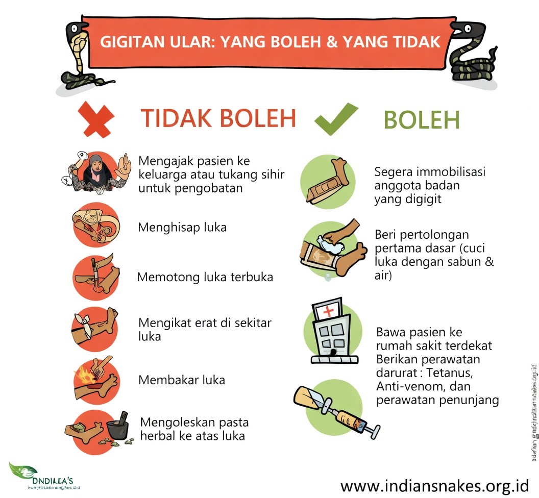 Cara Membedakan Gigitan Ular Berbisa dan Tidak Berbisa: Tanda-Tanda Penting dan Langkah Pertolongan Pertama