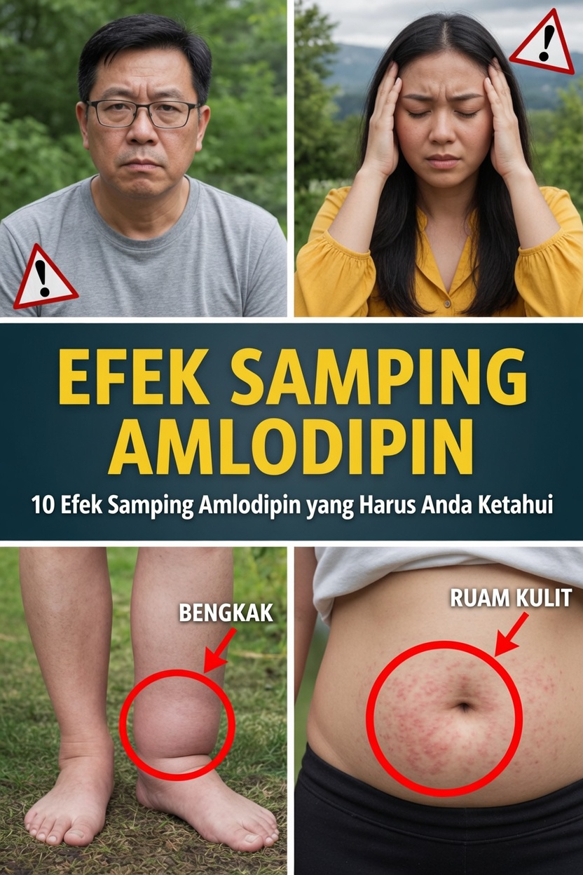 Temukan 12 Efek Samping Umum Amlodipine yang Perlu Anda Ketahui dan Cara Mengenalinya