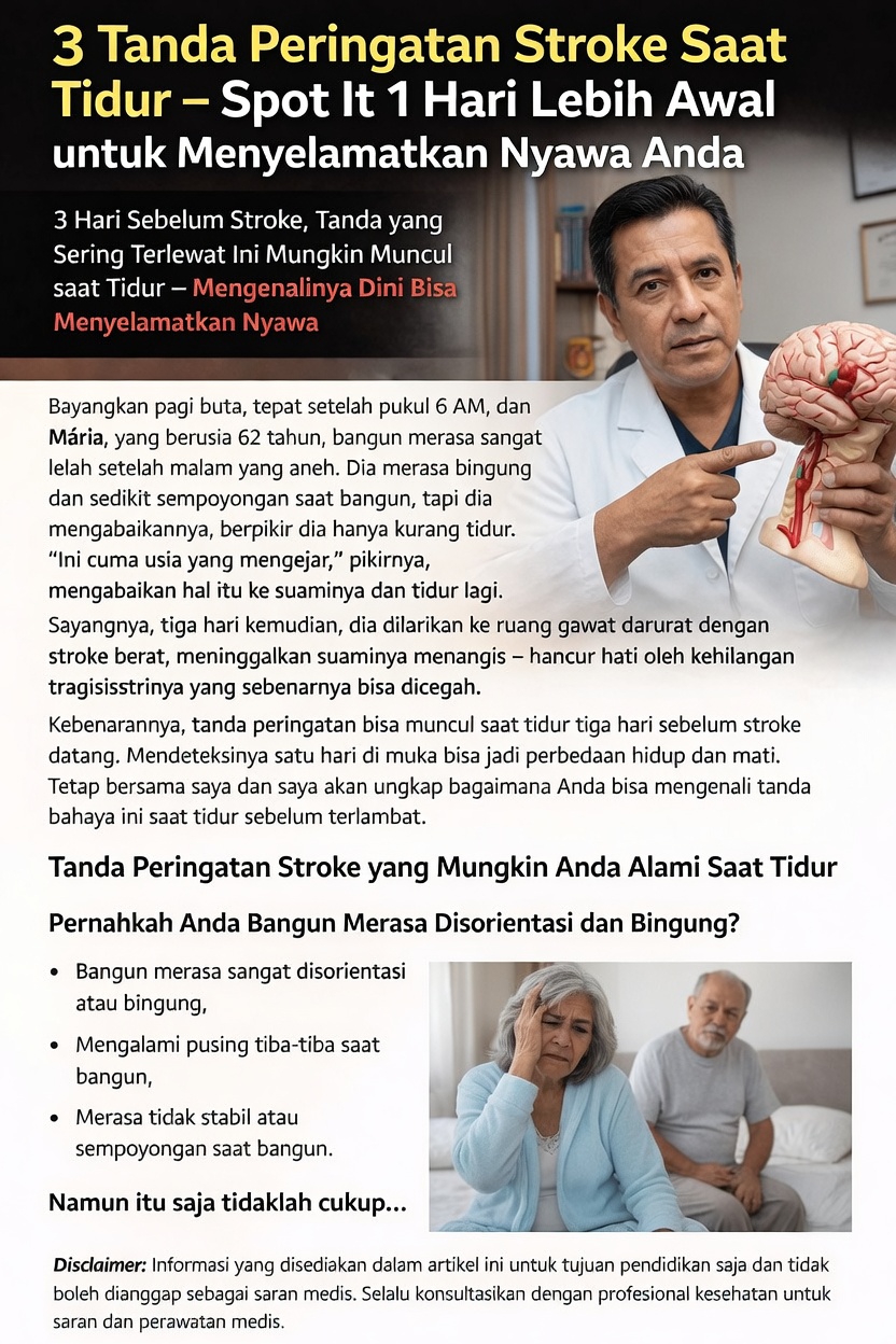 Mungkinkah Gejala saat Tidur Ini Menjadi Tanda Peringatan Stroke?