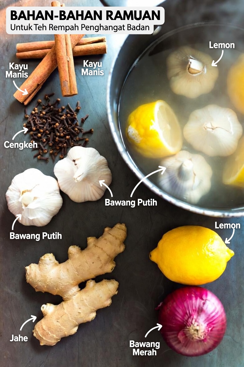 Infus Herbal Rumahan Sederhana: Menjelajahi Kombinasi Kayu Manis, Cengkeh, Bawang Putih, Jahe, Lemon, dan Bawang Bombay