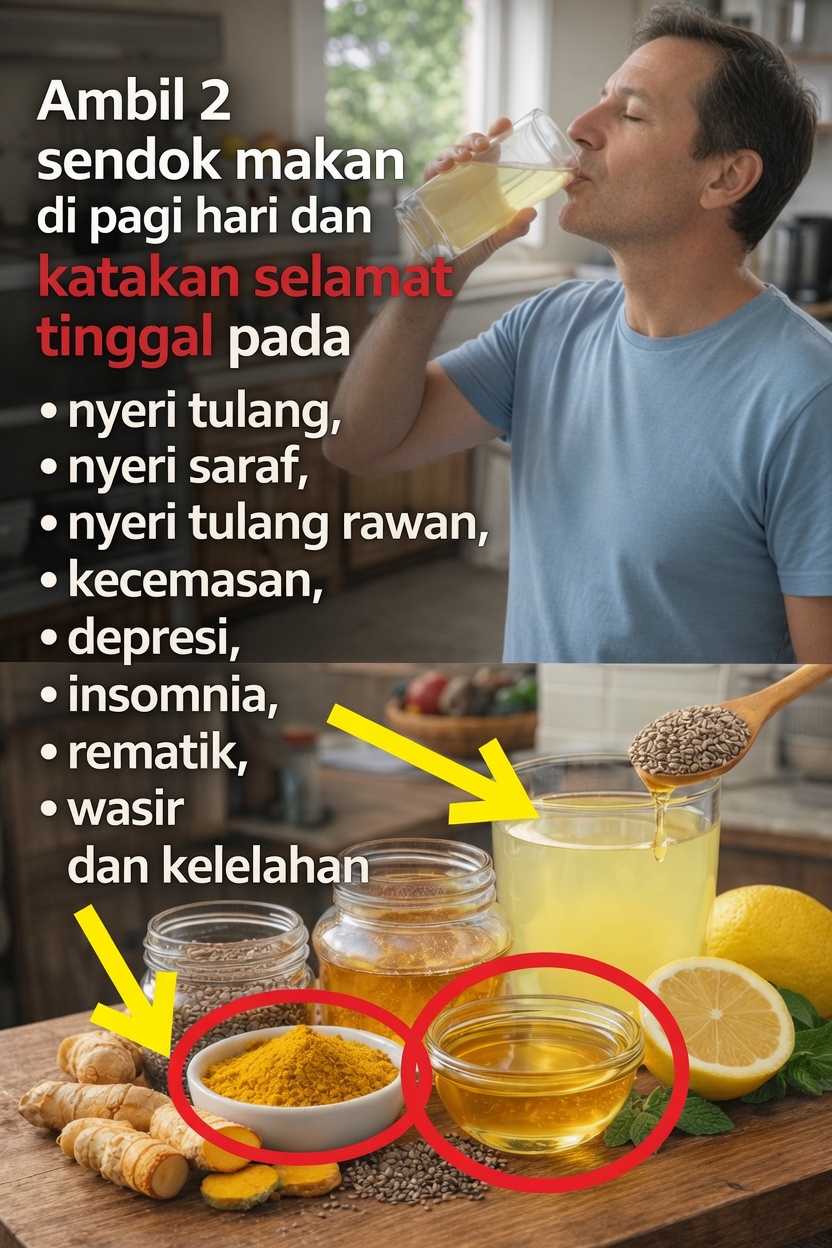 Kebiasaan Pagi yang Sederhana: Mengenal Minuman Menyegarkan dengan Kunyit, Lemon, Madu, dan Biji Chia