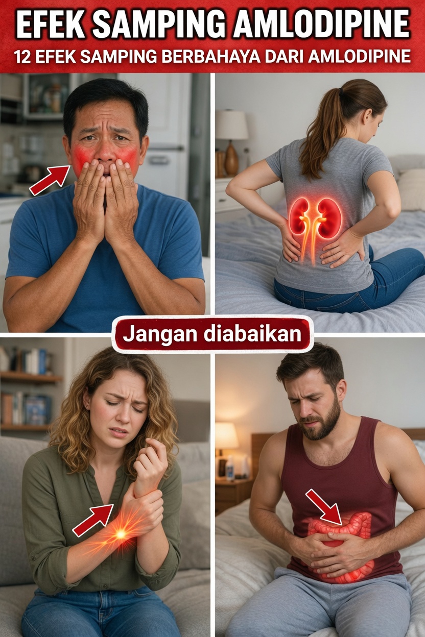 12 Efek Samping Potensial Amlodipine yang Harus Anda Ketahui Jika Anda Mengonsumsi Obat Ini