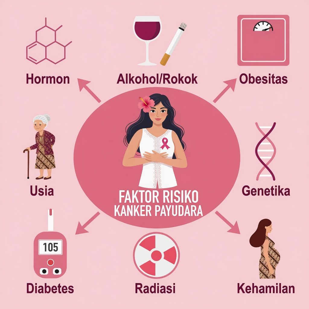 Bagaimana kebiasaan tidak sehat suami seperti merokok dan alkohol dapat memengaruhi faktor risiko kanker payudara pada istri