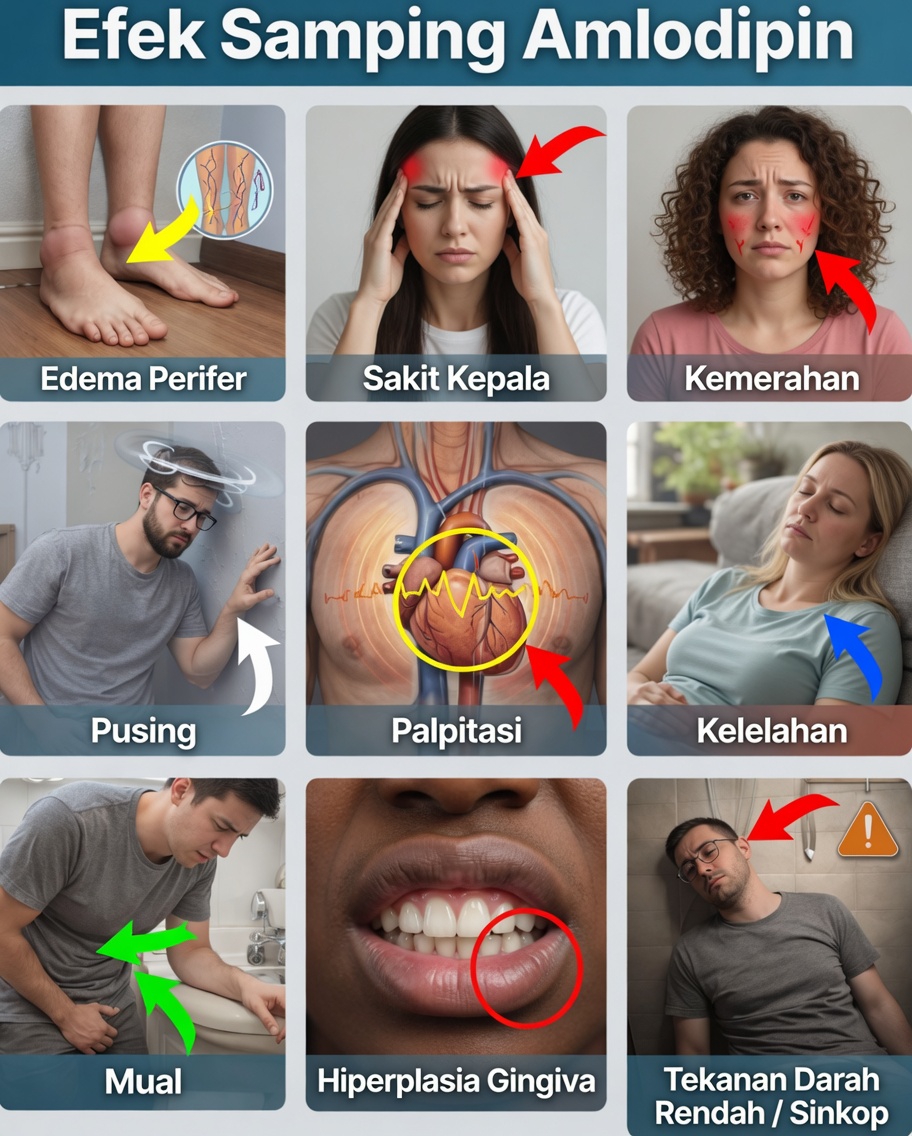 12 Efek Samping Amlodipin yang Paling Umum dan Perlu Diketahui Setiap Pasien