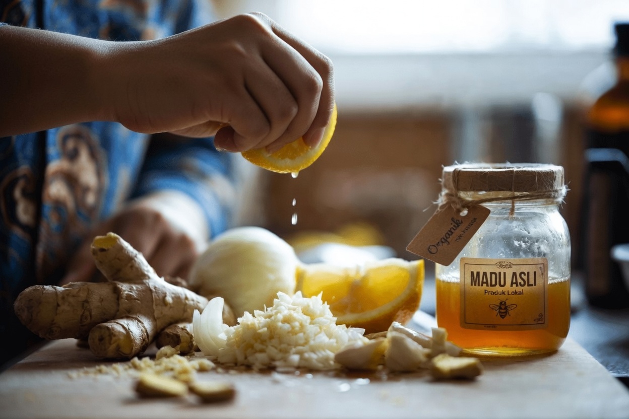 Pernahkah Anda Mencoba Campuran Sederhana di Dapur Ini dari Jahe Parut, Bawang Bombay, Bawang Putih, Air Perasan Lemon, dan Madu?