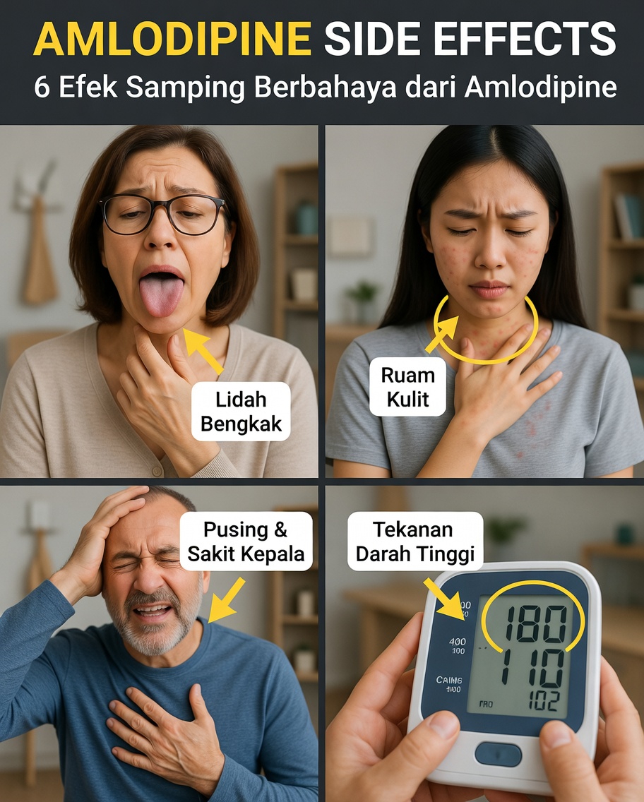 Apa 6 Efek Samping Umum Amlodipine dan Apa yang Dapat Anda Lakukan untuk Mengatasinya?
