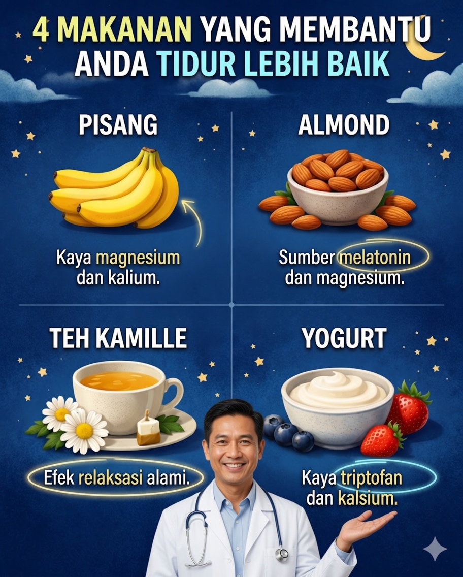 🌙 Buah-buahan yang membantu tidur lebih nyenyak secara alami