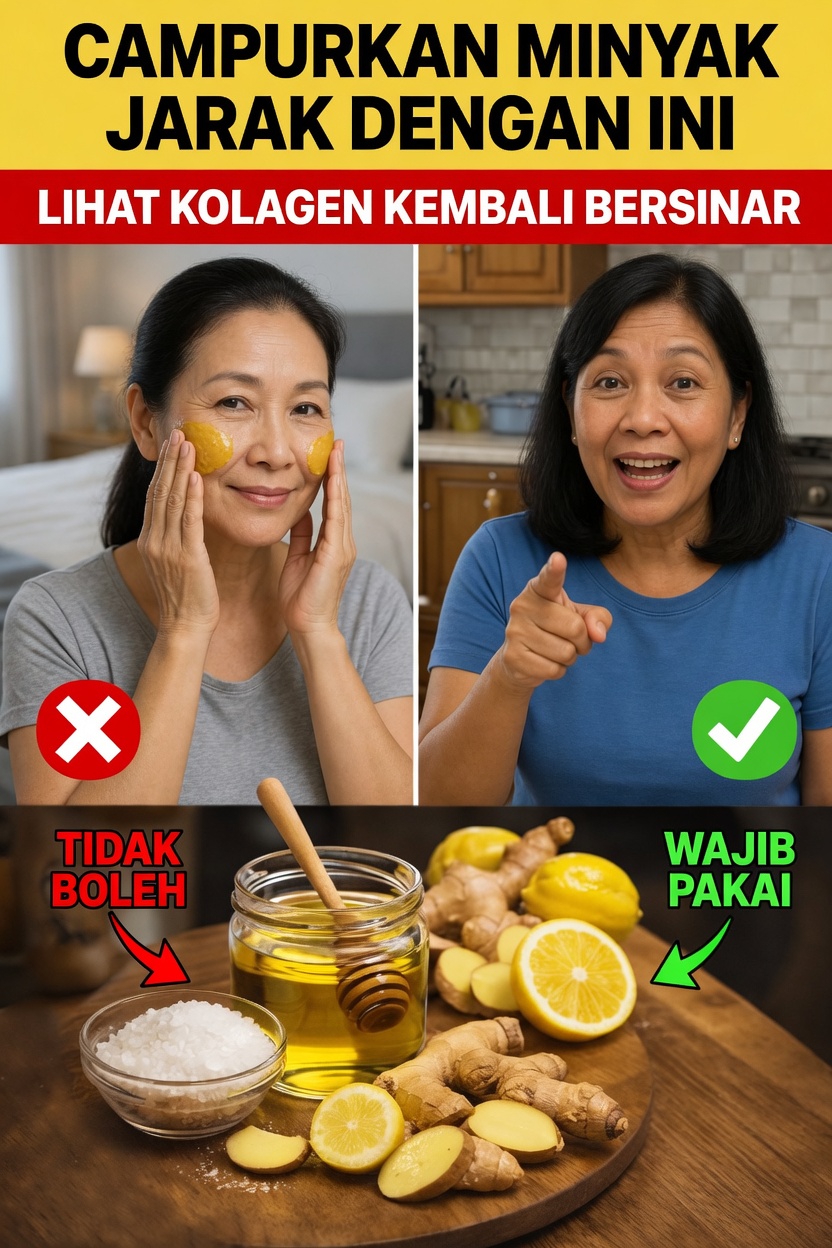 Usia di Atas 50? Cara Mencampur Minyak Jarak dengan Lemon, Jahe, Madu, dan Air untuk Rutinitas Perawatan Kulit Anda