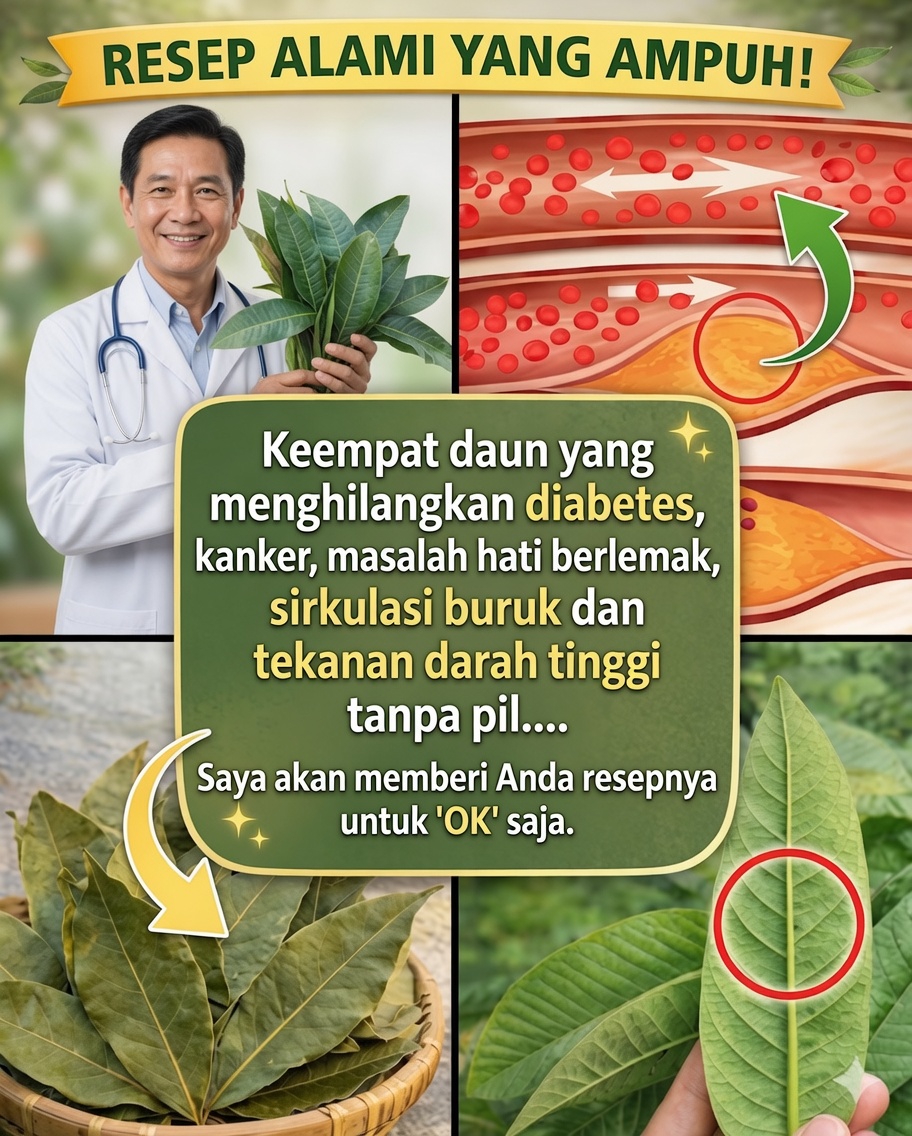 Empat daun obat: alpukat, jambu biji, mangga, dan salam — manfaat dan penggunaan alami 🌿