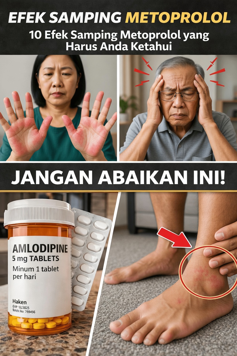 10 Efek Samping Umum Metoprolol yang Harus Anda Waspadai