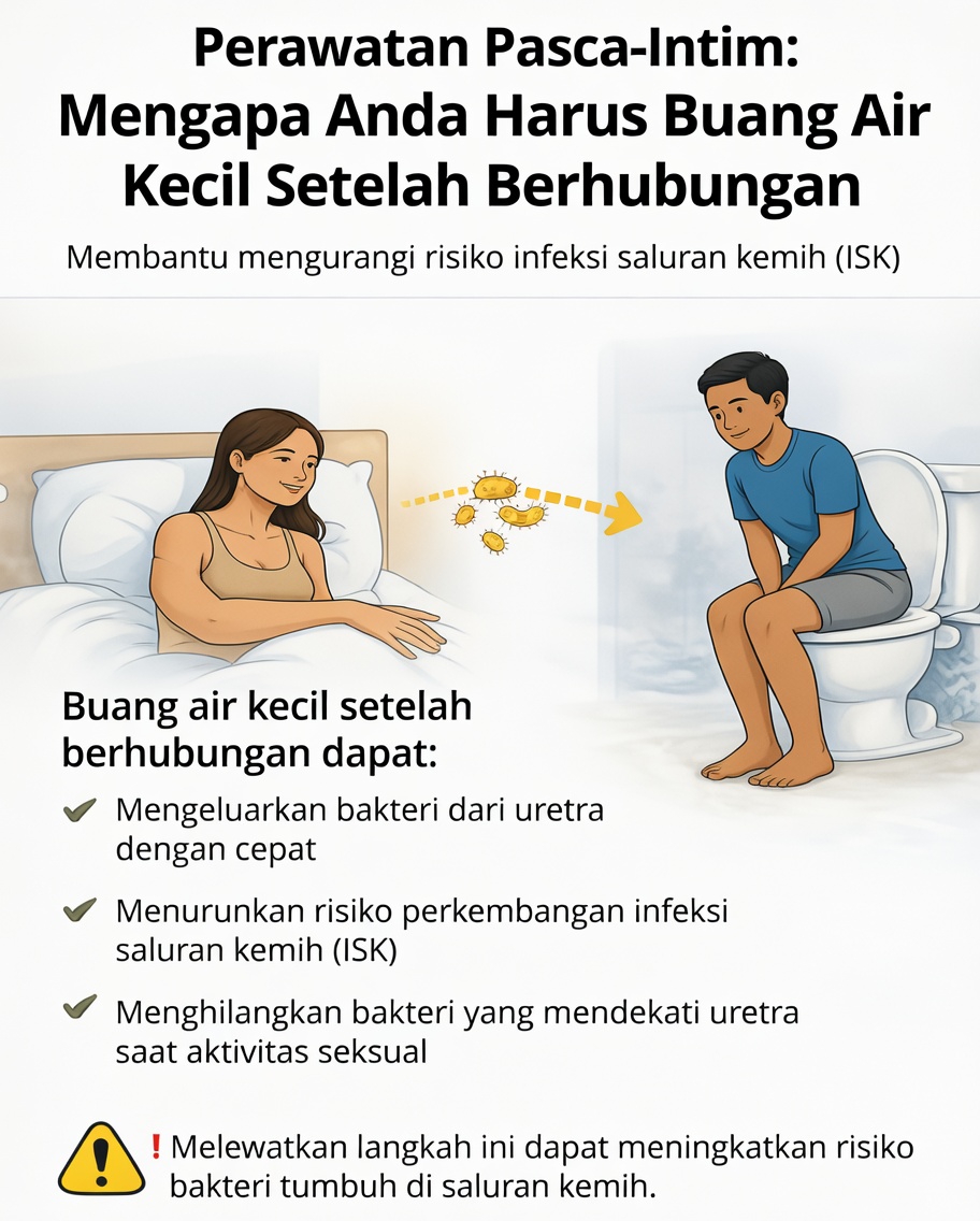 Mengapa Buang Air Kecil Setelah Se. Adalah Kebiasaan Sederhana Namun Ampuh yang Mendukung Kesehatan Saluran Kemih Anda