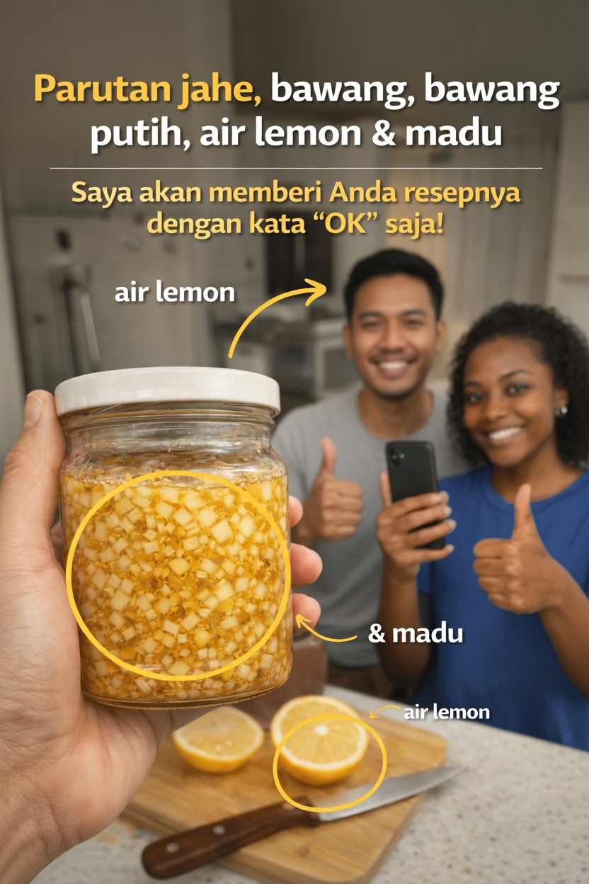 Panduan Sederhana Menyiapkan Campuran Jahe Parut, Bawang Bombai, Bawang Putih, Jus Lemon, dan Madu di Rumah