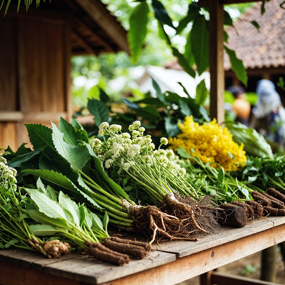 Tanaman obat yang digunakan secara tradisional di beberapa bagian Amerika Latin, Karibia, dan Asia