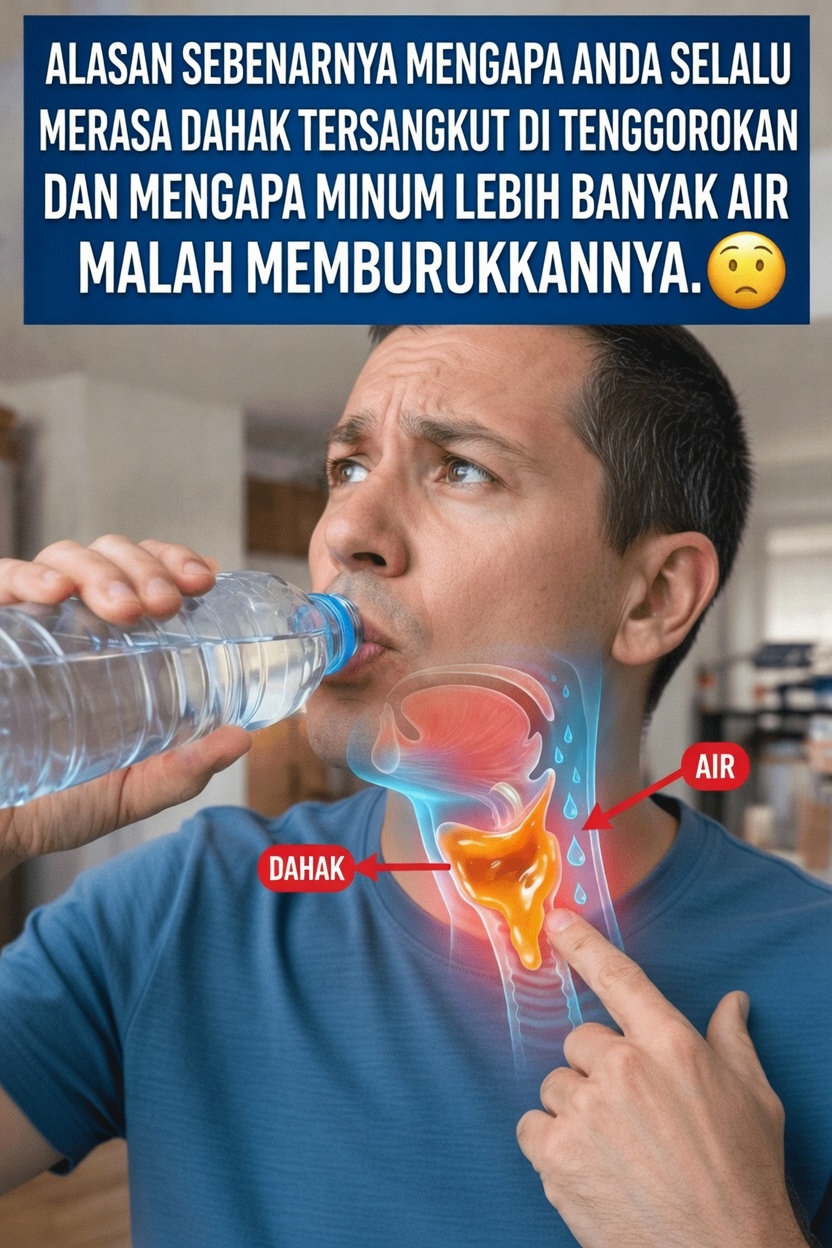 Perasaan Dahak yang Terus-Menerus Tersangkut di Tenggorokan Mungkin Tidak Akan Teratasi dengan Minum Lebih Banyak Air – Inilah yang Mungkin Sedang Terjadi