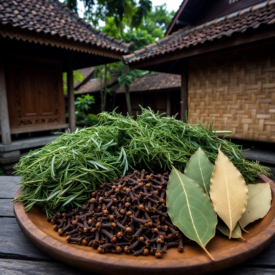 Perpaduan Alami Rosemary, Cengkeh, dan Daun Salam