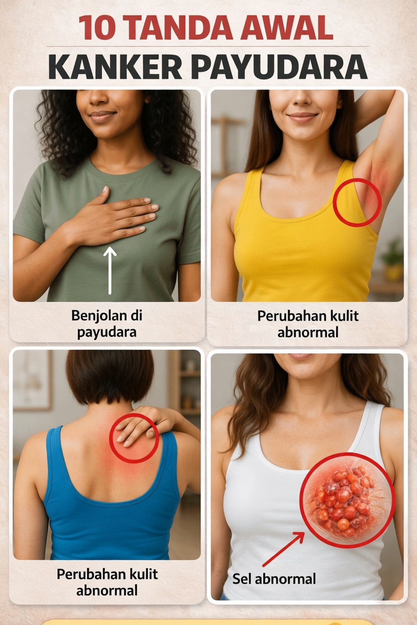 10 Tanda Peringatan Kanker Payudara pada Wanita yang Tidak Boleh Anda Abaikan dan Harus Selalu Diperiksakan ke Dokter