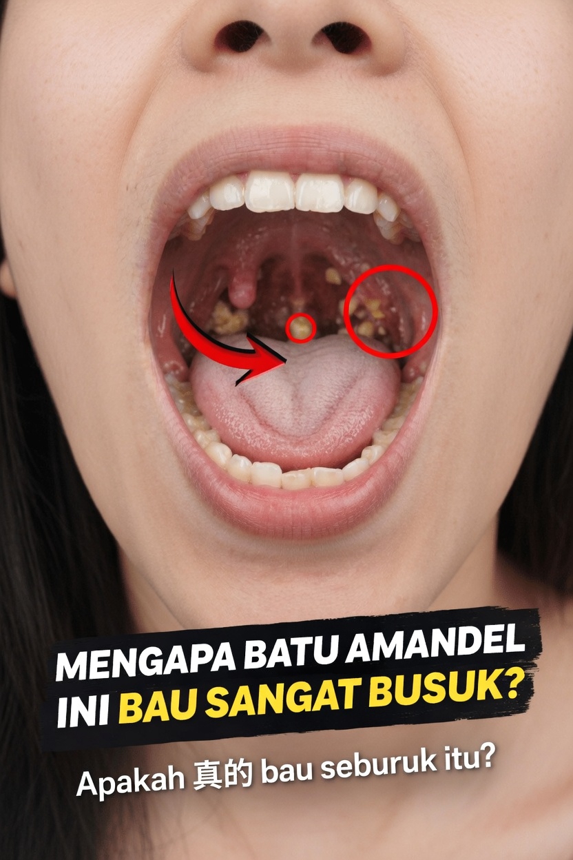 Mengapa batu amandel berbau sangat buruk?