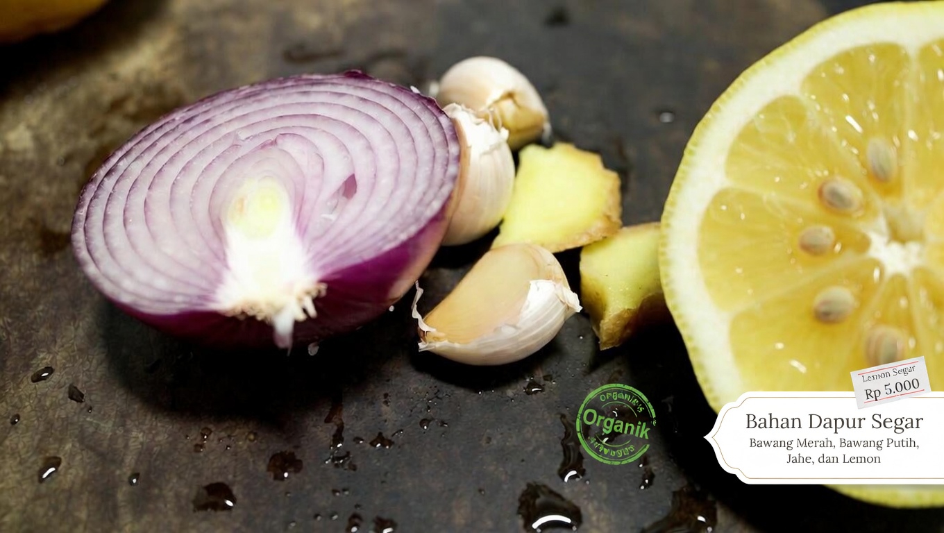 Temukan Kekuatan Sehari-hari Bawang Merah, Bawang Putih, Jahe, dan Air Lemon dalam Rutinitas Dapur Anda
