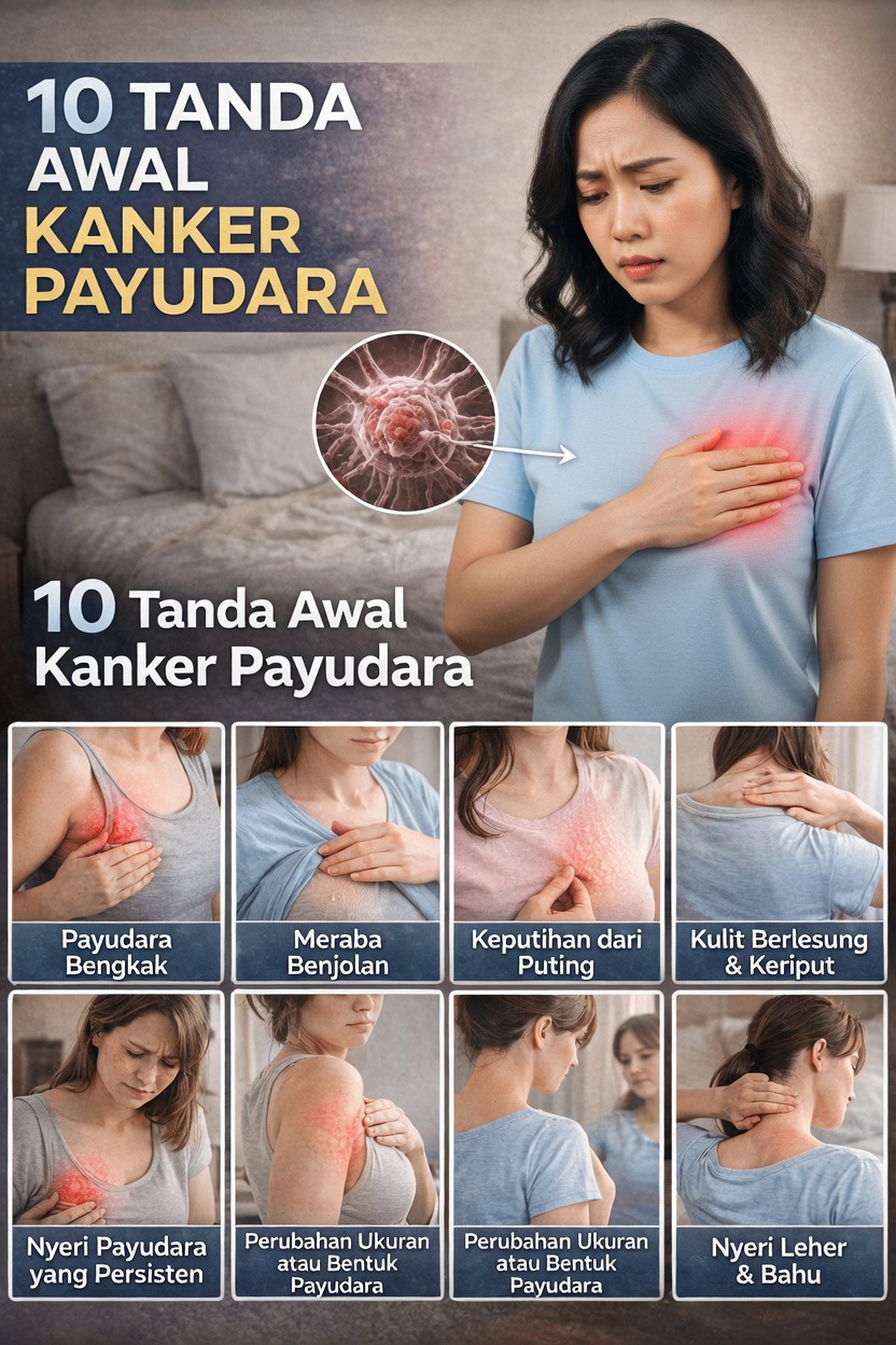 10 Tanda Peringatan Kanker Payudara yang Tidak Boleh Anda Abaikan
