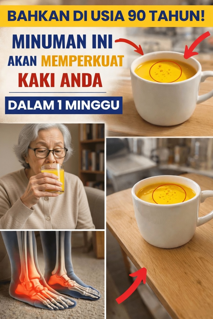 Kaki Anda Melemah Terlebih Dahulu! Minumlah 3 Minuman Ampuh Ini untuk Menguatkannya
