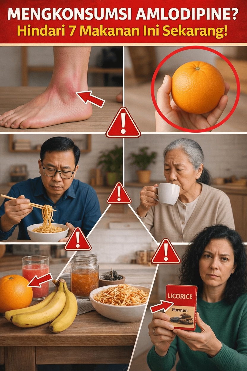 7 Makanan yang Perlu Dipertimbangkan untuk Dibatasi Saat Mengonsumsi Amlodipine