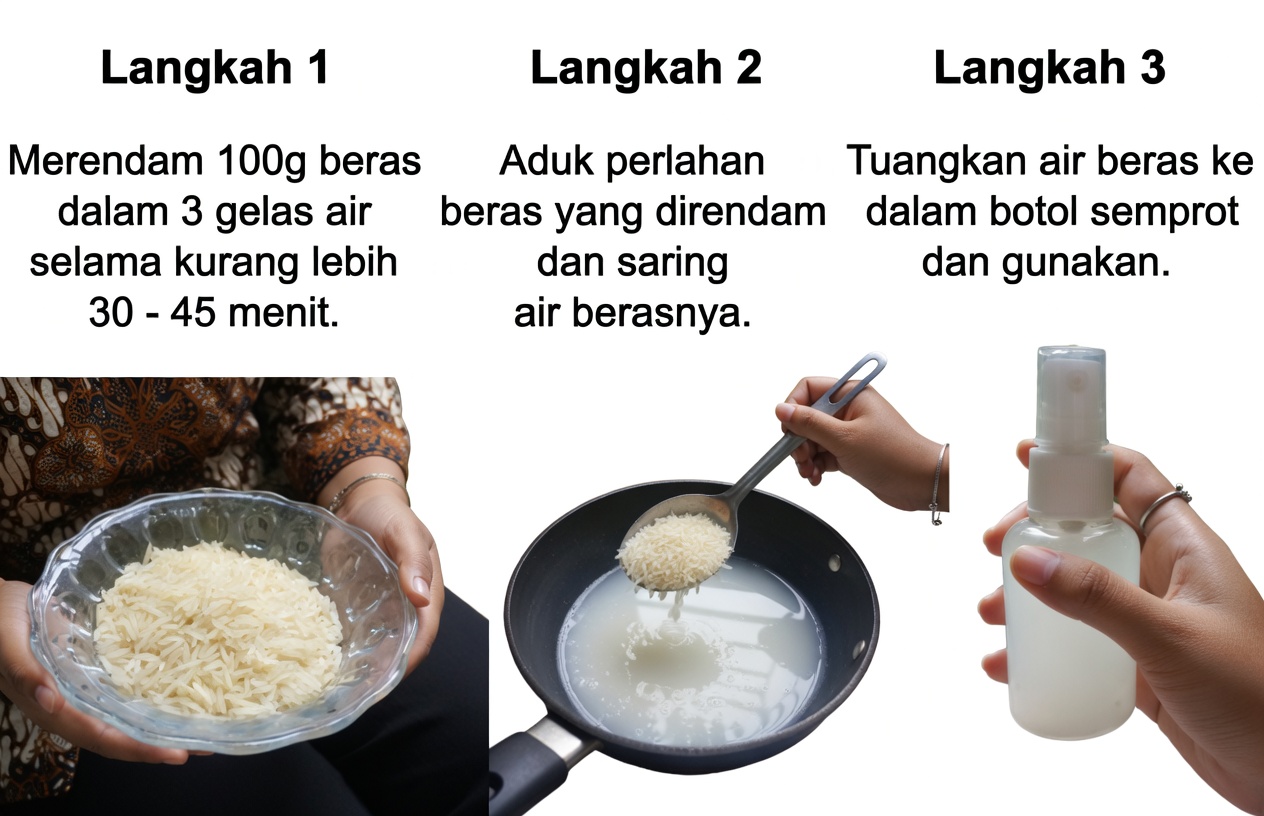 Air Beras untuk Pertumbuhan Rambut – Rambut Lebat dengan Air Beras