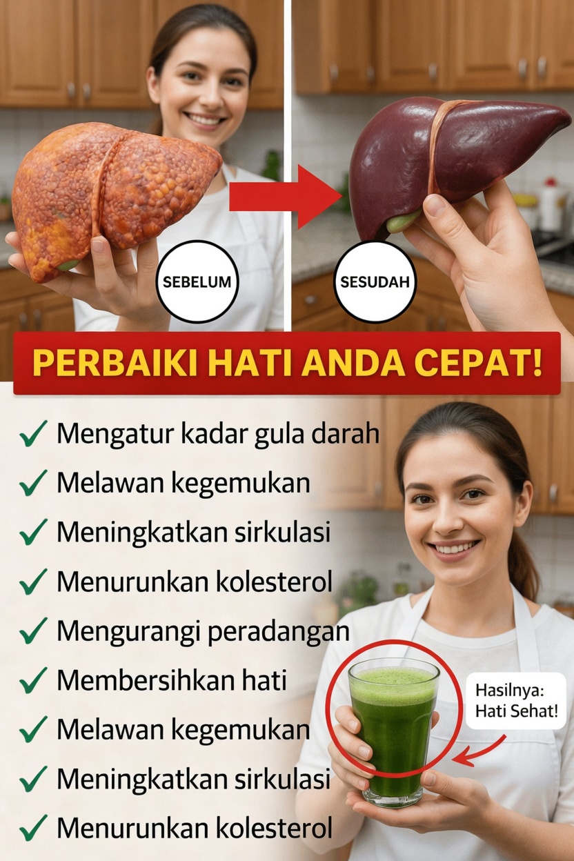 Smoothie Hijau Sederhana untuk Mendukung Kesehatan Hati, Keseimbangan Gula Darah, dan Kesejahteraan Secara Menyeluruh