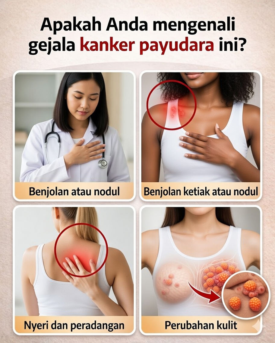 ⚠️ 10 Tanda Peringatan Kanker Payudara yang Tidak Boleh Diabaikan (Panduan Lengkap)
