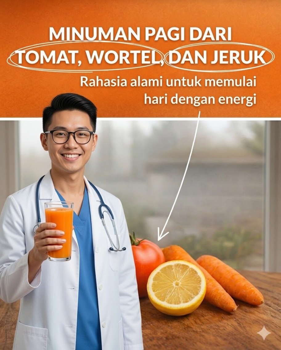 Minuman Pagi Tomat, Wortel, dan Lemon: Rahasia Alami untuk Memulai Hari dengan Energi
