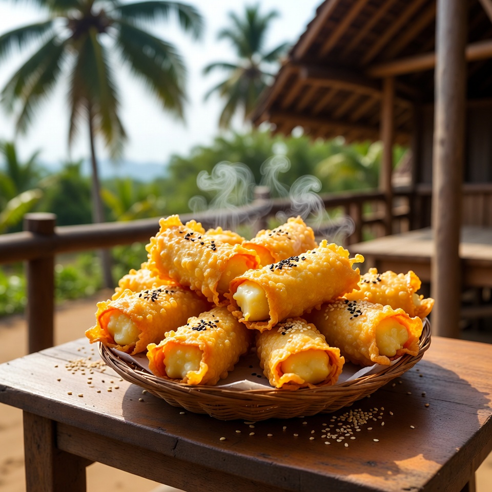 Gulungan Keju Renyah Keemasan