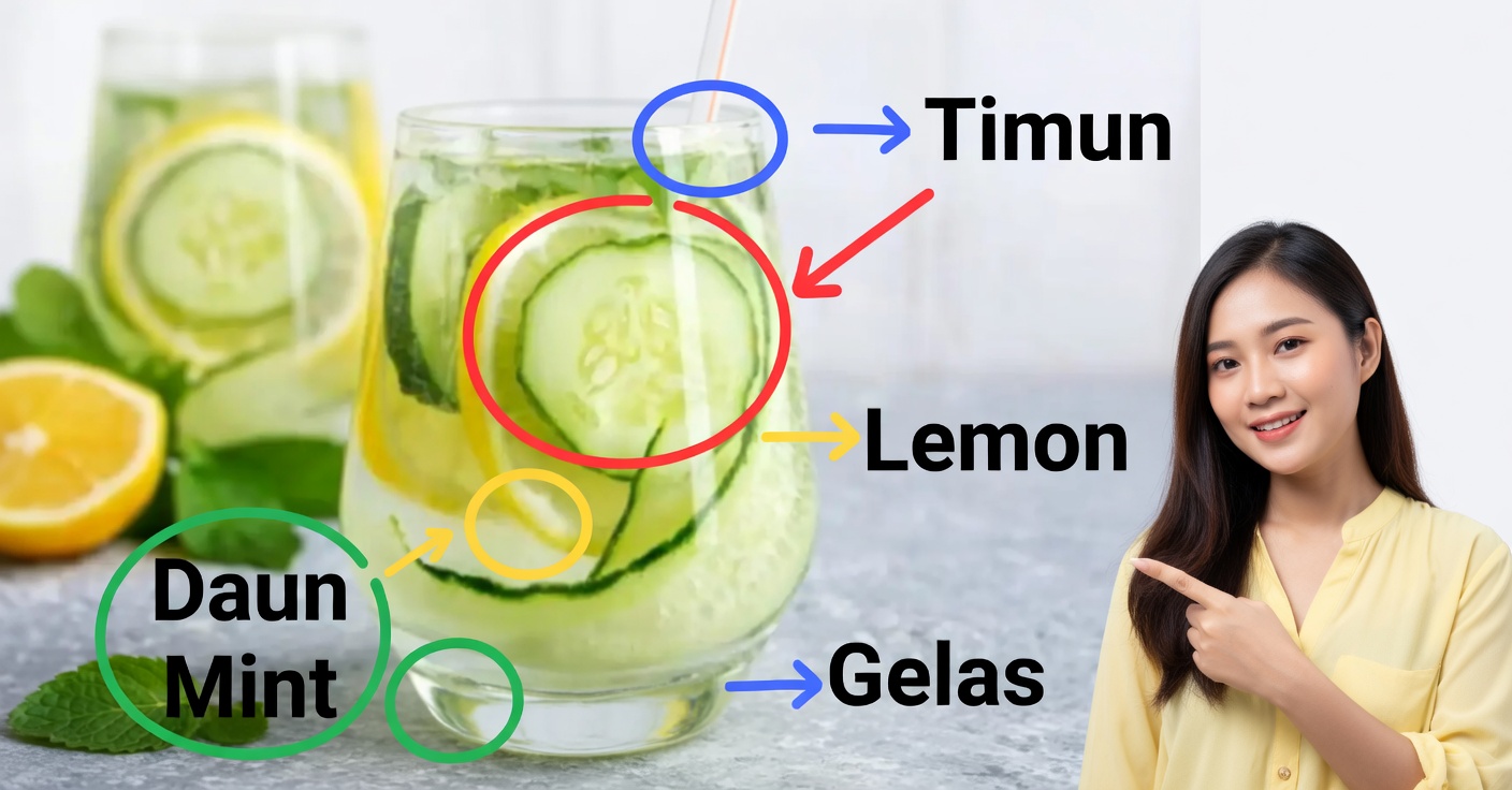 Air jahe, mentimun, dan mint: minuman penyembuh harian
