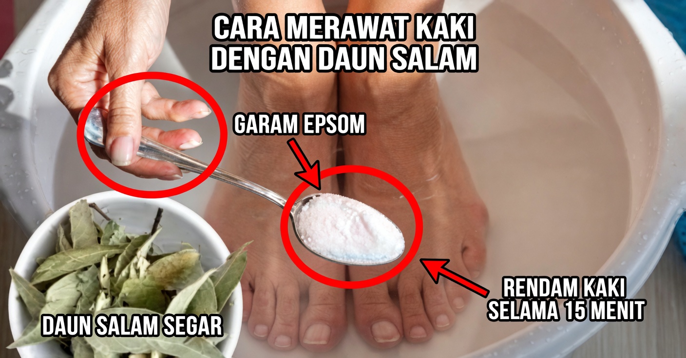 Rendam kaki dengan daun salam: detoks dan menghilangkan bakteri