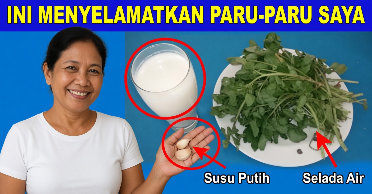 Selada Air, Bawang Putih, dan Susu untuk Membersihkan Paru-Paru