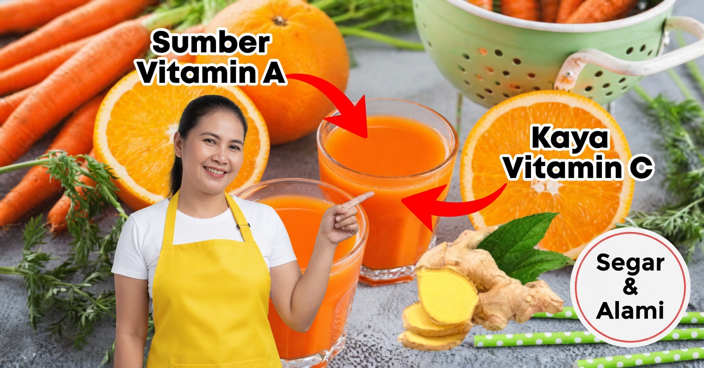 Jus wortel dengan jahe dan jeruk: vitalitas dalam setiap tegukan