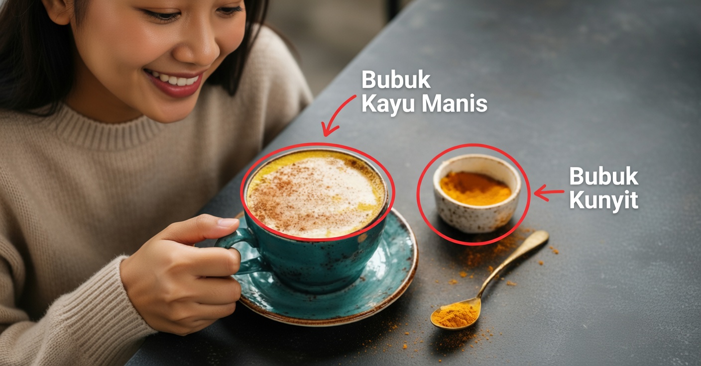 Kopi dengan Kunyit, Kakao dan Kayu Manis: Minuman untuk Otak dan Jantung