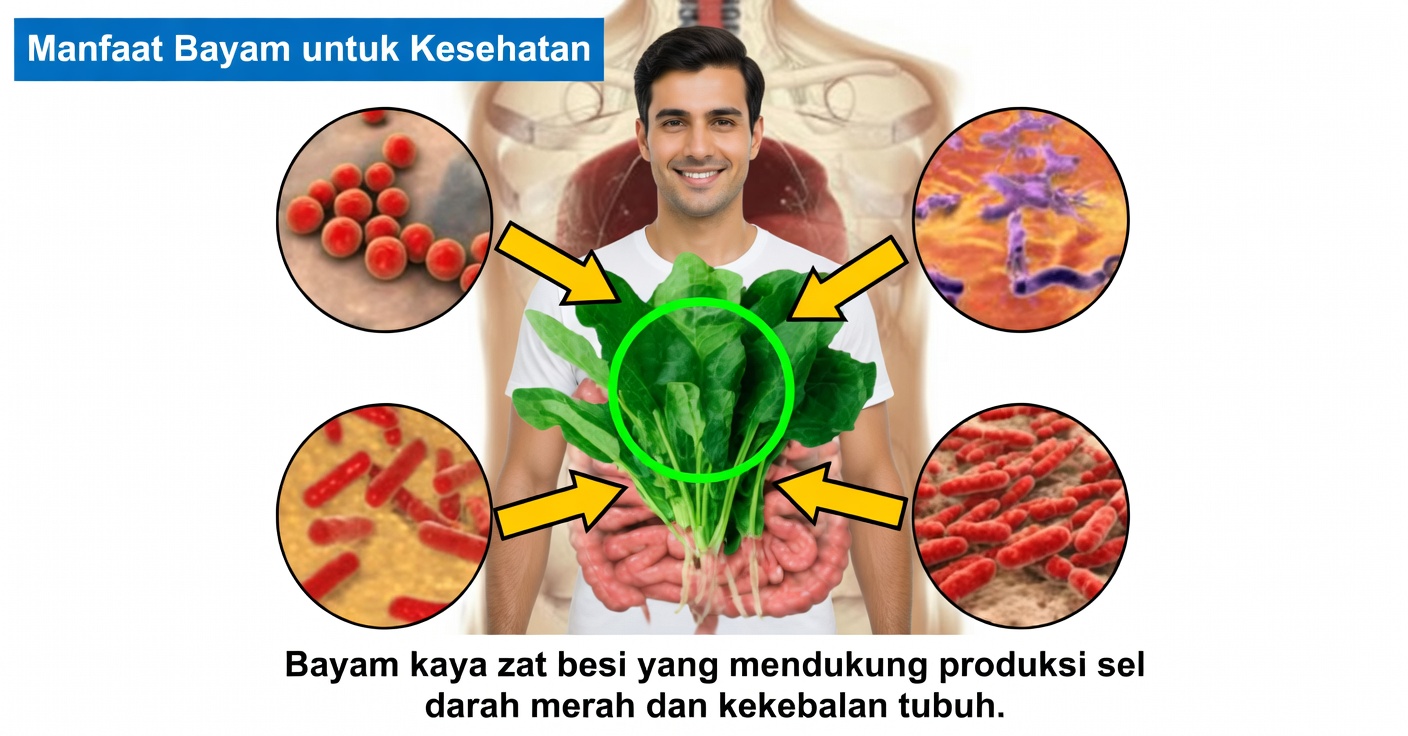 Bayam untuk Membersihkan Usus dan Menghilangkan Bakteri