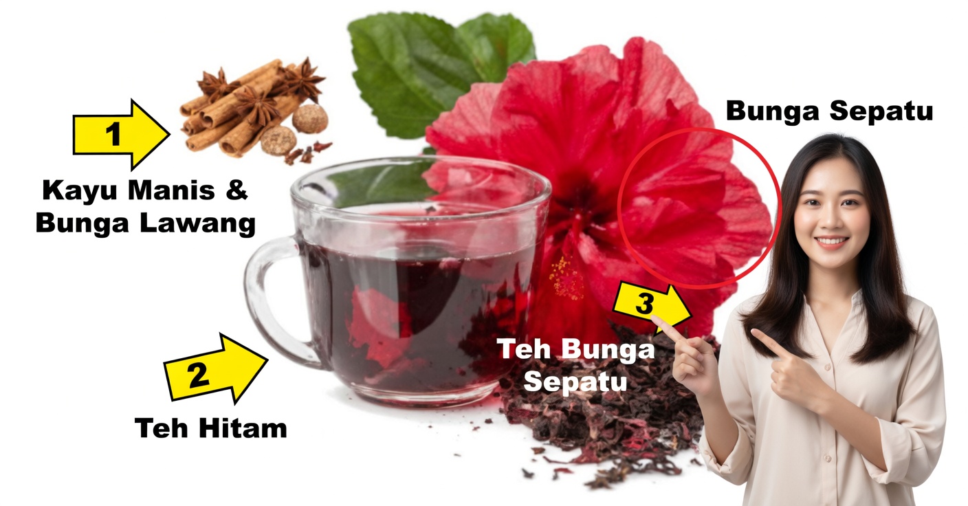 Campuran Bunga Rosella, Daun Salam dan Kayu Manis: Bakar Semua Lemak