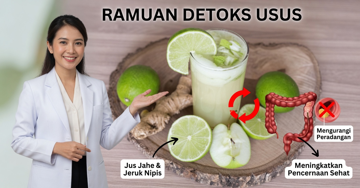 Jus Jahe, Apel, dan Lemon untuk Detoks Usus Besar