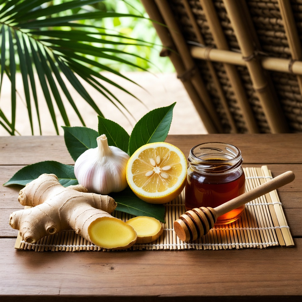 Minuman penting bagi pria yang mengandung jahe, bawang putih, lemon, dan madu