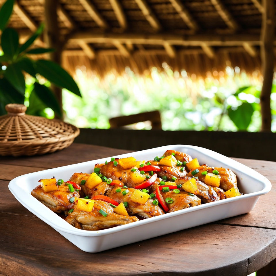 Ayam Panggang ala Hawaii dalam Loyang