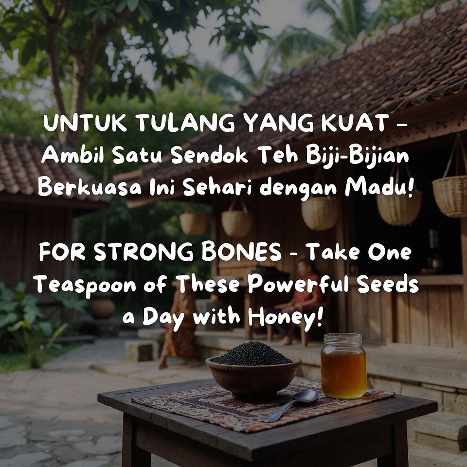 UNTUK TULANG YANG KUAT – Minum Satu Sendok Teh Biji yang Kuat Ini Setiap Hari dengan Madu!