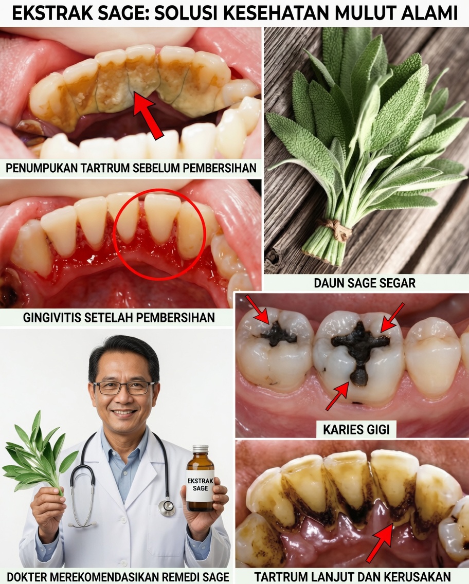 Hilangkan Karang Gigi dan Putihkan Gigi Anda Secara Alami dengan Daun Sage