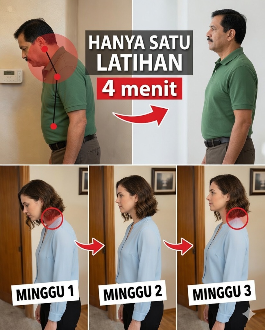 Cara Memperbaiki Postur Kepala Condong ke Depan Setelah Usia 60 dalam Hanya 4 Menit – Rutinitas Lembut yang Direkomendasikan oleh Dokter Tertua di Jepang