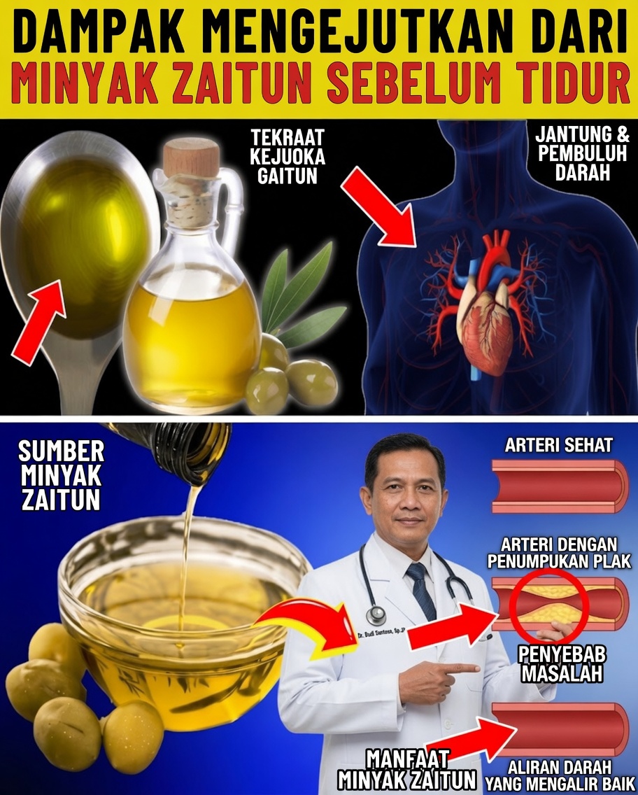 LANSIA: Bisakah Hanya 1 Sendok Makan Minyak Zaitun di Malam Hari Mengubah Tubuh Anda?