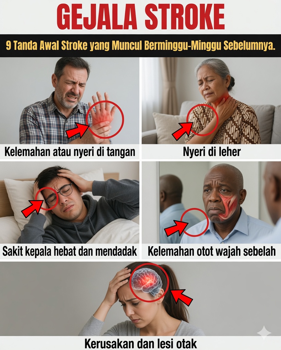 9 Tanda Awal Stroke yang Bisa Muncul Hingga 1 Minggu Sebelumnya – Apa yang Tubuh Anda Coba Sampaikan