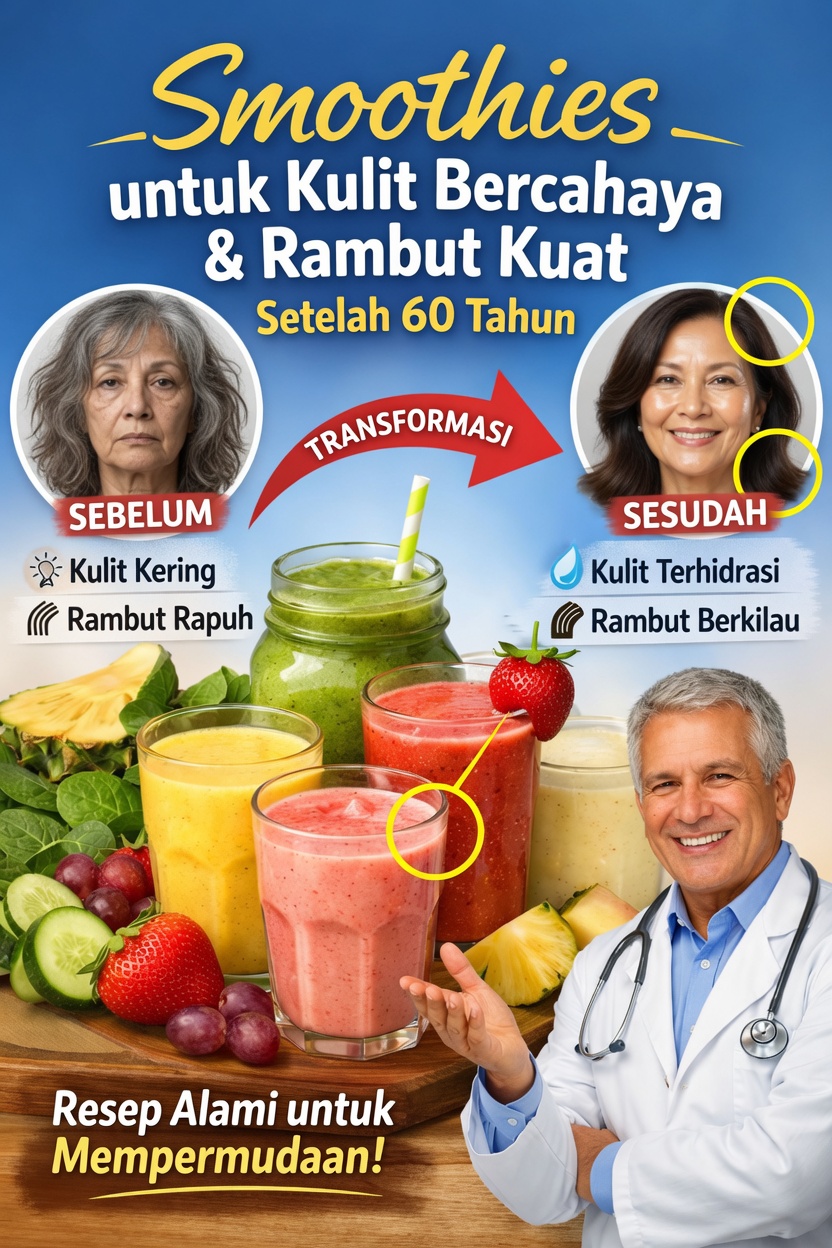 7 Resep Smoothie Harian Sederhana untuk Menguatkan Kulit dan Rambut Setelah Usia 60 Tahun